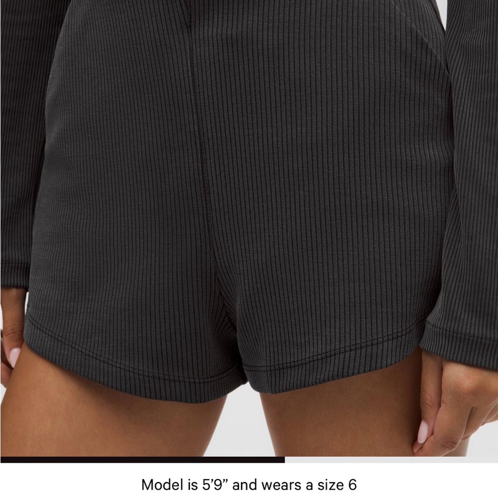 lululemon athletica Charcoal High Waist Shorts